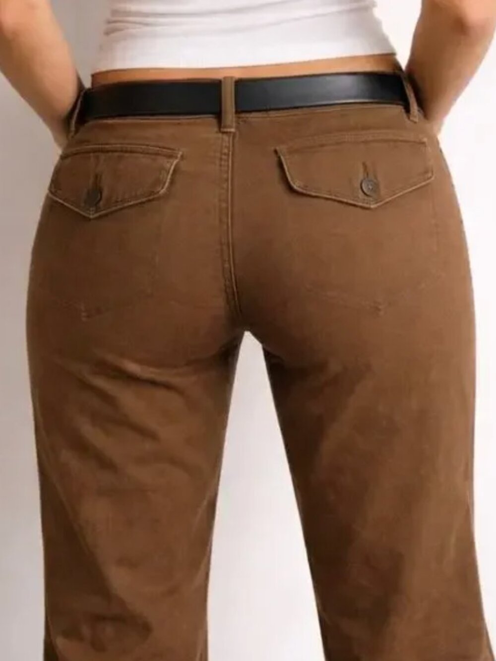 Ralph Lauren Women Blue Label Low-Rise Straight Leg Brown Trouser Pants sz 2 NWT - Picture 9 of 9